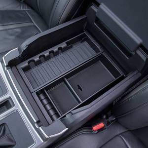 lot 14128 image: PIMCAR Compatible with Ford 2015-2020 F150, 2017-2022 F250 F350 F450, 2018-2024 Expedition Center Console Organizer Insert Tray Pallet Storage Accessories (Work Great with The Factory Tray)-One Piece