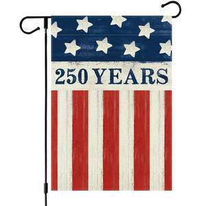 lot 14145 image: 250 Years America Anniversary Garden Flag, Double-sided 250 YEARS Usa Flag Patriotic 4th of July Yard Sign for Outdoor Independence Day Decoration