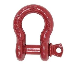 lot 14150 image: Mytee Products 38 Anchor Shackle Forged Carbon Steel wAlloy Screw Pin Load Limit # 1.0 Ton (2,000 Lbs.)  Double Rust Protection Heavy Duty D Ring Shackle for Towing, Rigging & Vehicle Recovery