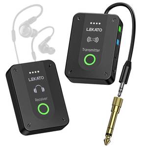 lot 14456 image: LEKATO Wireless in Ear Monitor System MS-02, Upgraded 2.4G Stereo IEM System Low Latency with Transmitter Beltpack Receiver Auto-Pairing,One to More, in-Ear Monitoring for Church,Band,Singer,Stage