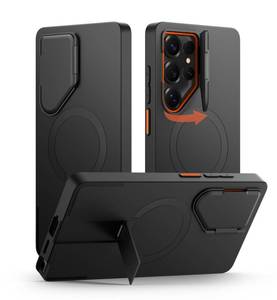 lot 14457 image: SURITCH for Samsung Galaxy S26 Ultra Phone Case, Magnetic Protective Cover with Camera Cover & Adjustable Metal Kickstand for Galaxy S26 Ultra -Black