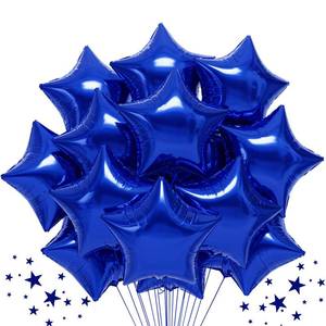 lot 14480 image: TONIFUL 30 Pcs Star Shaped Balloons 18 Inch Large Navy Blue Foil Balloons