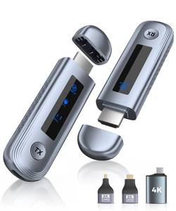 lot 14486 image: Beyn 4K Wireless Video Transmitter and Receiver, 4K Input & Output,2026 Upgraded LED Display,Plug and Play,Wireless Video Extender,Compatible with PCLaptopCameraHDTVProjectorTV Box