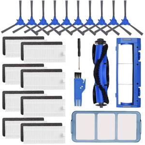 lot 14491 image: Replacement Parts Accessories Kit for Eufy RoboVac 11S, 15C, 30, 30C, 12, 35C Vacuum Filters, 10 Side Brushes, 8 Filter, 1 Pre Filter, 1 Roller Brush Guard
