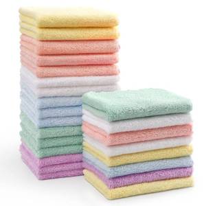 lot 14493 image: HOMEXCEL Baby Washcloths 24 Pack Microfiber Coral Fleece Soft Wash Cloths