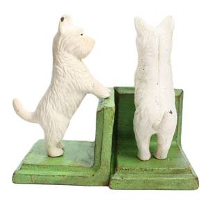lot 20085 image: HomArt Standing Westie Bookend - Cast Iron