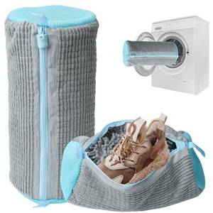 lot 20086 image: Shoe Washing Machine Bag, 2PCS Reusable Shoe Bag for Washing Machine, 360° Deep Cleaning Shoe Washing Bag for Sneakers, Laundry Shoe Bag for Washer & Dryer, Fits All Shoe Types (grey)