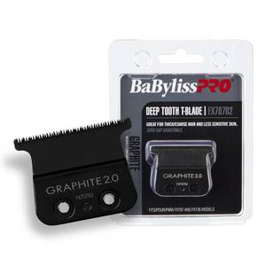 lot 20091 image: BaBylissPRO Barberology Deep Tooth Graphite Replacement Blade for Outlining Hair Trimmers (FX707B2), Black