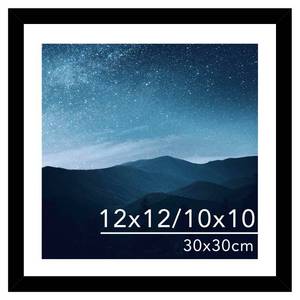 lot 20107 image: JCJMY 12x12 Picture Frame with Mat for 30 x 30cm Diamond Art Painting, Display Photo 10x10 or 12 x 12 Without Mat, Wall Hanging Large Frame with Plexiglass, Black