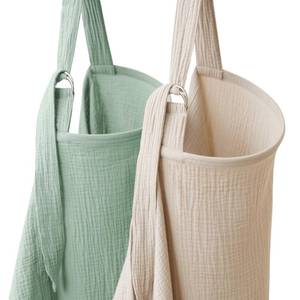 lot 20117 image: Coreeky 2 Pack 100% Cotton Muslin Nursing Covers for Breastfeeding