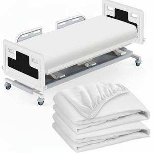 lot 20139 image: HURCULEES Medical Fitted Sheets Set of 2 �� Breathable, Durable & Soft Hospital Bed Fitted Sheets, Easy-to-Clean Patient Sheets for Healthcare Use, Size 84 x 36