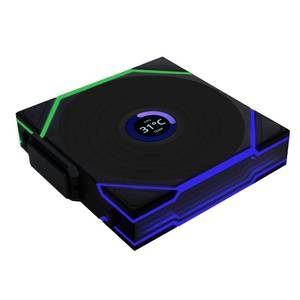 lot 20165 image: Lian Li UNI Fan TL LCD Wireless 120-Single Pack (Reverse Blade)-2.4 GHz Wireless Signal ARGB Fan-Infinity Mirror-Daisy-Chain-Syncing Lighting-Controller NOT Included & Required - Black (12RTLLCD1W1B)