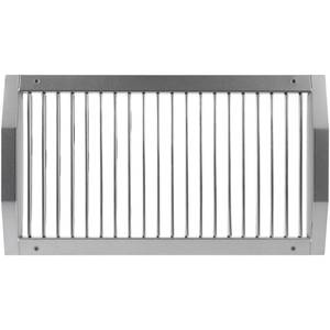 lot 20170 image: Repa Market 17 x 9 Inch Air Exhaust Grille for Round Ducts - Adjustable Louvre Blades - Galvanized Air Supply Vent Cover - Side Fit Round Surface Canal Ducting from 19.68 to 55 Inches