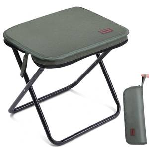 lot 20197 image: MOONCY Portable Stool, 13 Inch Small Folding Stool for Adults, Ultralight Green Camping Stools for Hiking and Fishing, Hold Up to 265 LBS