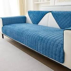 lot 6382 image: JIAN YA NA Sectional Couch Cover, Velvet Sofa Slipcover for Pets and Kids, Anti-Slip Washable Furniture Protector for 3-Cushion Couch, Loveseat, Recliner, L-Shaped Sofa, Armrest & Backrest (1 Piece)