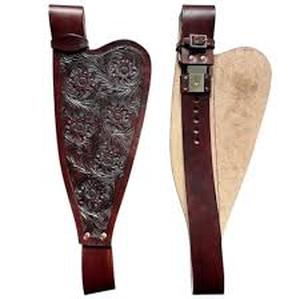 lot 11674 image: Majestic Ally Natural Antique Finish Leather Zerey Cow Hand Tooled Fenders Western Saddles MA-1045-CSDB