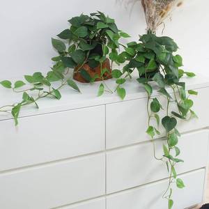lot 1285 image: alyptus Fake Pothos Hanging Plants �� 33 Set of 2 Faux Ivy Vines with Pots Realistic Silk Devil��s Ivy for Indoor D�cor Low Maintenance Artificial House Plants for Home Bathroom or Office - Green
