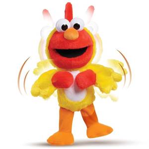 lot 1286 image: Sesame Street Chicken Dance Elmo Feature 13 Inch Plush, Dancing Plush, Stuffed Animal, Kids Toys for Ages 18 Month by Just Play
