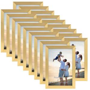 lot 1289 image: Hoikwo 18 Packs 4x6 Gold Multi Plastic Picture Frames Set with Plastic Cover for Family Photos, Artwork, Light Weight Bulk 4 by 6 Frames Pack for Wall Hanging and Table, Stylish Picture Frames