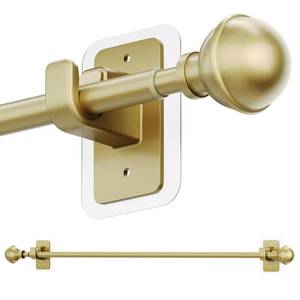 lot 1292 image: ENJOYBASICS Curtain Rods No Drilling for Renter, 28-60 Adjustable, Gold