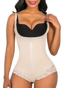 lot 2061 image: SHAPERX Womens Fajas Colombianas Shapewear Postpartum Tummy Control Body Shaper Butt Lifter Bodysuit, SZ7200-Beige-L