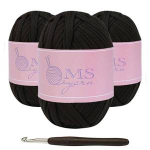 lot 2063 image: A 2x100g30yds Tshirt Yarn for Crochet BasketBag, High Elastic T Shirt Crochet Yarn with Hook (Avocado Green)