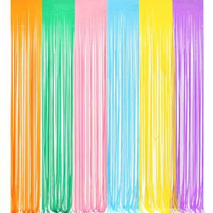 lot 2083 image: Pastel Tinsel Curtain Party Backdrop - GREATRIL Pastel Color Foil Fringe Curtain Photo Booth Streamers for Birthdays Easter Baby Bride Shower Unicorn Girls Party Decorations