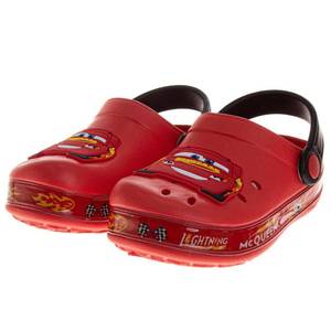 lot 2090 image: Boys Cars Lightning McQueen Clog Sandals Disney Pixar Waterproof Slip-On Slides Closed Toe Clogs with Backstrap- Red 11-12 Toddler