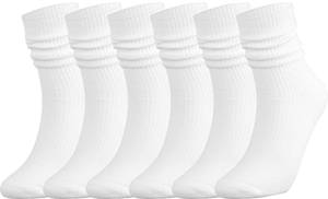 lot 2124 image: BomKinta Slouch Socks Women Thin Soft Cotton Scrunch Sock Casual Crew Socks