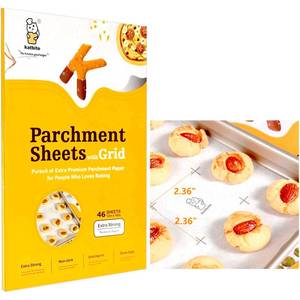 lot 2134 image: Katbite Precut Parchment Paper Sheets with Grid Lines, 12x16 Inch, 46 Pcs