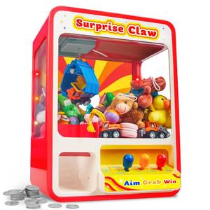 lot 3206 image: JOYIN Claw Machine Arcade Toy with LED Light & Adjustable Sound, Rechargable Dispenser Toys Mini Vending Machine for Kids - Perfect Christmas & Birthday Big Gifts for Kids, Ages 3
