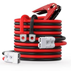 lot 3209 image: NOONE Heavy Duty Jumper Cables for Diesel Trucks - 1 Gauge 25 Feet extra long Booster Battery Cables with Permanent Installation kit and Quick Connect Plug for Car, SUV