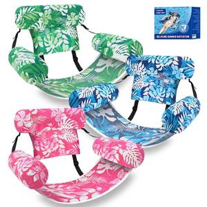 lot 3211 image: Nyrveua 3 Pack Pool Floats Adult, Adjustable Heavy Duty Inflatable Pool Floats Chair, Portable Pool Float Lounger for Adults & Kids, Pool Floaties Noodles for Summer Pool Beach Lake Party Relaxing Fun