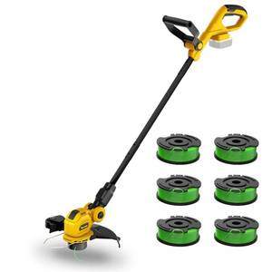 lot 3223 image: GELIDALITE 12-Inch Cordless Weed Wacker for Dewalt 20V MAX (Tool Only)