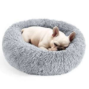 lot 3224 image: Hoewina Dog & Cat Bed for Indoor Cats, 20in Calming Donut Bed for Puppy and Kitten, Washable Round Fluffy Pet Bed for Small Medium Dogs and Cats (Light Grey)