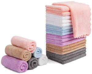 lot 4335 image: Orighty Makeup Remover Cloths, 24 Pack Microfiber Face Towels, 7 x 7 Inch