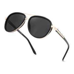lot 4341 image: FEISEDY Retro Polarized Aviator Sunglasses for Women Men Vintage Square Sunglass With Classic Style B0259