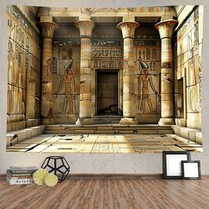 lot 4358 image: Egyptian Temple Tapestry Egyptian History Civilization Poster 80x60 Inch