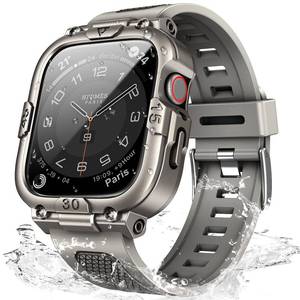 lot 4385 image: Mosonio Sport Rugged Case with Band for Apple Watch Men (Grey,45mm)