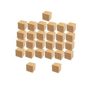 lot 4394 image: DaTpuik Bamboo Small Blocks 100 PCS 12 Inch Unfinished Blocks for Crafts Wooden Cubes Plain Wooden Blocks for Baby Shower Blank Wooden Blocks, STEM, Building, Birch Wood Cubes for Crafts