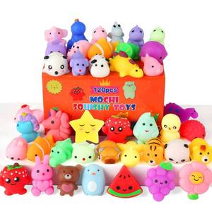 lot 5571 image: 120 Pack Mochi Squishy Toys, Kawaii Mini Squishies Party Favors for Kids