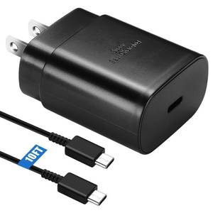 lot 6430 image: USB C Charger 25W Type C Charger Fast Charging Android Charger S26 S25 S24 Super Fast Charger for Samsung Phone with 10Ft USB C Cable Cord for Samsung Galaxy S26 S25 S24 S23 S22 S21 Ultra Plus,Black
