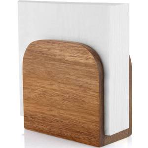 lot 6432 image: ALELION Acacia Wood Napkin Holder for Table, Wooden Upright Napkin Holders for Kitchen, Standing Napkin Dispenser for Kitchen Dining Room Party Cocktail Outdoor Use