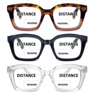 lot 6435 image: HIYANJN Bifocal Reading Glasses For Women Men Blue Light Computer Readers Clear Top Transition Ladies Eyewear