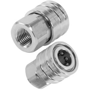 lot 6448 image: JOEJET Pressure Washer Fittings, 14 QC Socket to 14 NPT Female Coupler