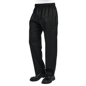 lot 6456 image: OAKVON Mens Chef Pants - Elastic Waist Cook Pants for Kitchen & Restaurant size L