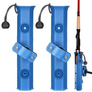 lot 6465 image: Seenelling 2 Pcs Fishing Rod Holder for Bike Rack Pole Mount Rotatable Fishing Chair Pole Holders with Clamp for Boat Bicycle Motorcycle Kayak Cart (Blue)