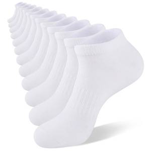 lot 6474 image: eallco Mens Ankle Socks Cotton Running Low Cut Short Thin Breathable Casual Socks 6 Pairs size M