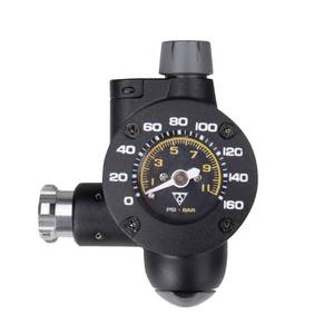 lot 6475 image: Topeak AirBooster G2 C02 Inflator, 160 Psi  11 Bar with a 1-12 Analog Gauge, Fits Presta and Schrader Valves