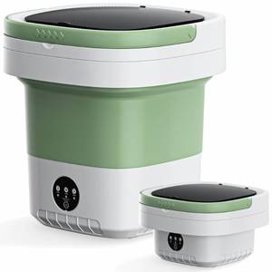 lot 7253 image: 20L Foldable Portable Washing Machine, 45dB Ultra Quiet 3 Modes Mini Washer with Spin Basket, No Installation Compact Washer for Travel RV Dorm Apartment Camping, Baby Clothes Underwear Socks
